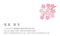 花の名刺(サクラ)